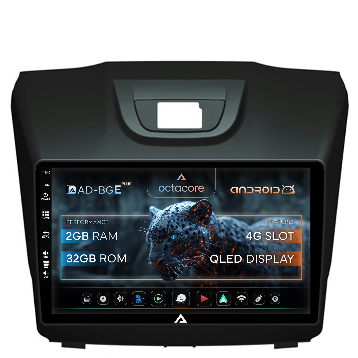 Navigatie Isuzu D-MAX (2015+), Android, E-Octacore / 2GB RAM + 32GB ROM, 9 Inch - AD-BGE9002+AD-BGRKIT311