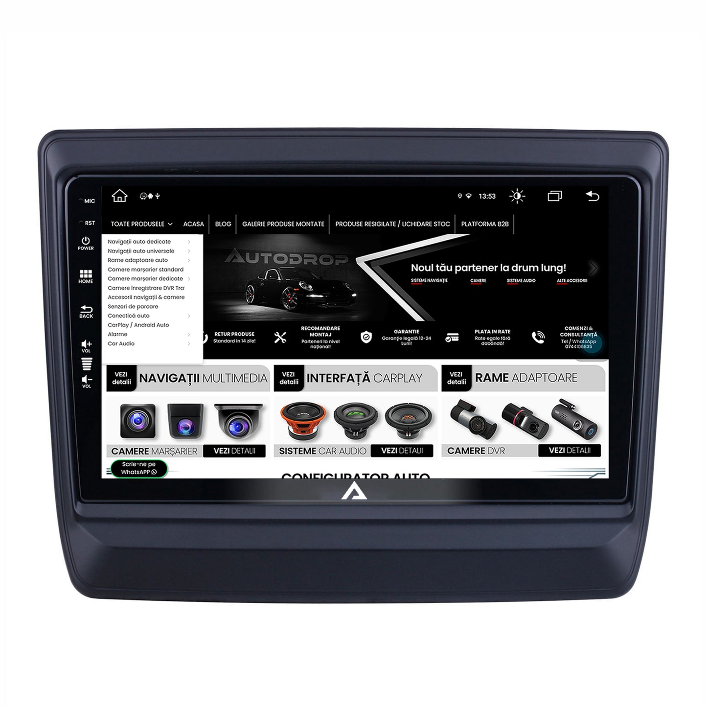 Navigatie Isuzu D-MAX (2020+), Android, Z-Octacore / 8GB RAM + 256GB ROM, 9 Inch - AD-BGZ9008+AD-BGRKIT316
