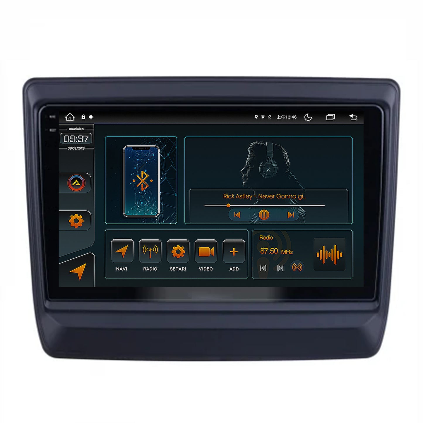 Navigatie Isuzu D-MAX (2020+), Android, V-Octacore / 4GB RAM + 64GB ROM, 9.5 Inch - AD-BGV9004+AD-BGRKIT316