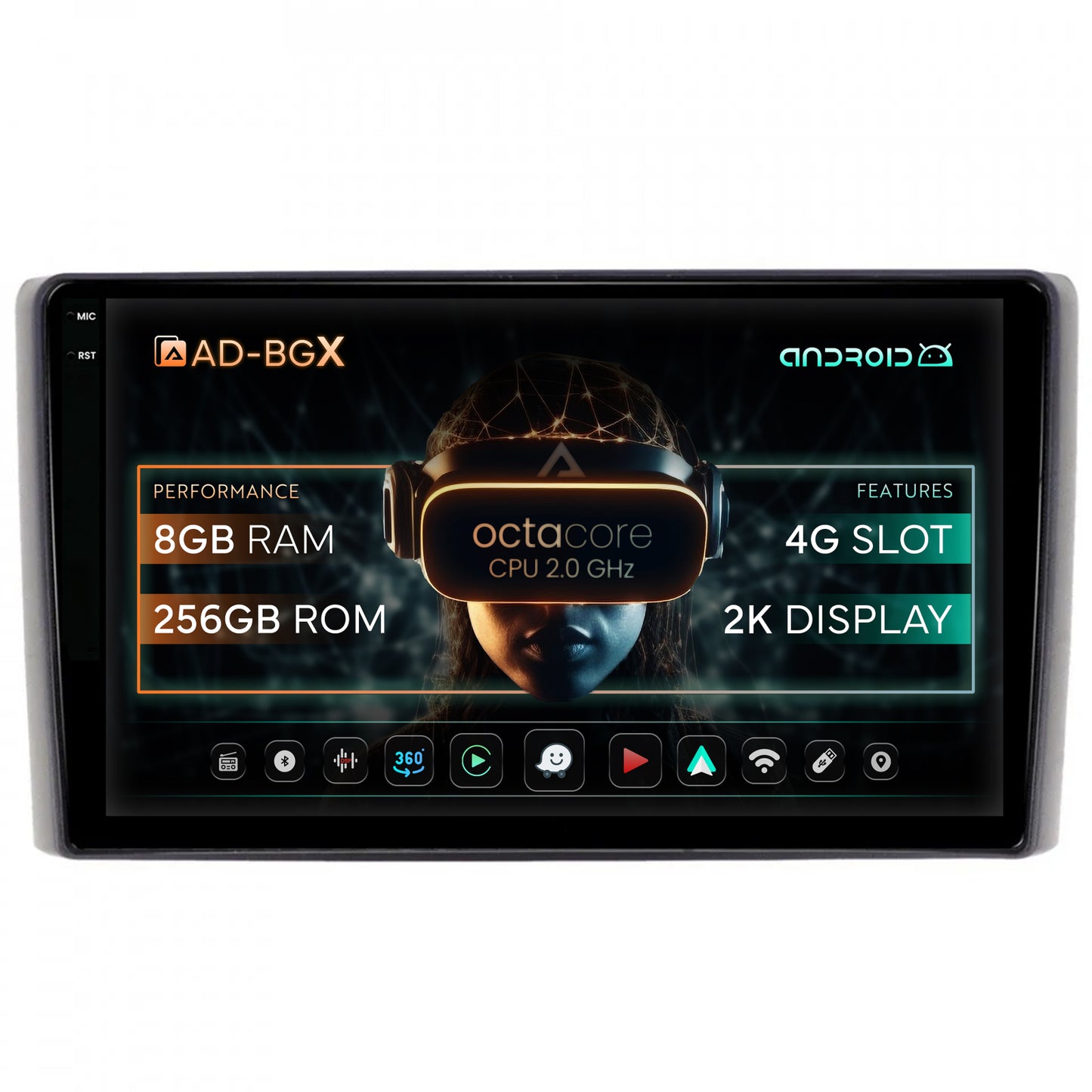 Navigatie Iveco Daily (2006-2014), Android, X-Octacore / 8GB RAM + 256GB ROM, 9.5 Inch - AD-BGX9008+AD-BGRKIT361V2
