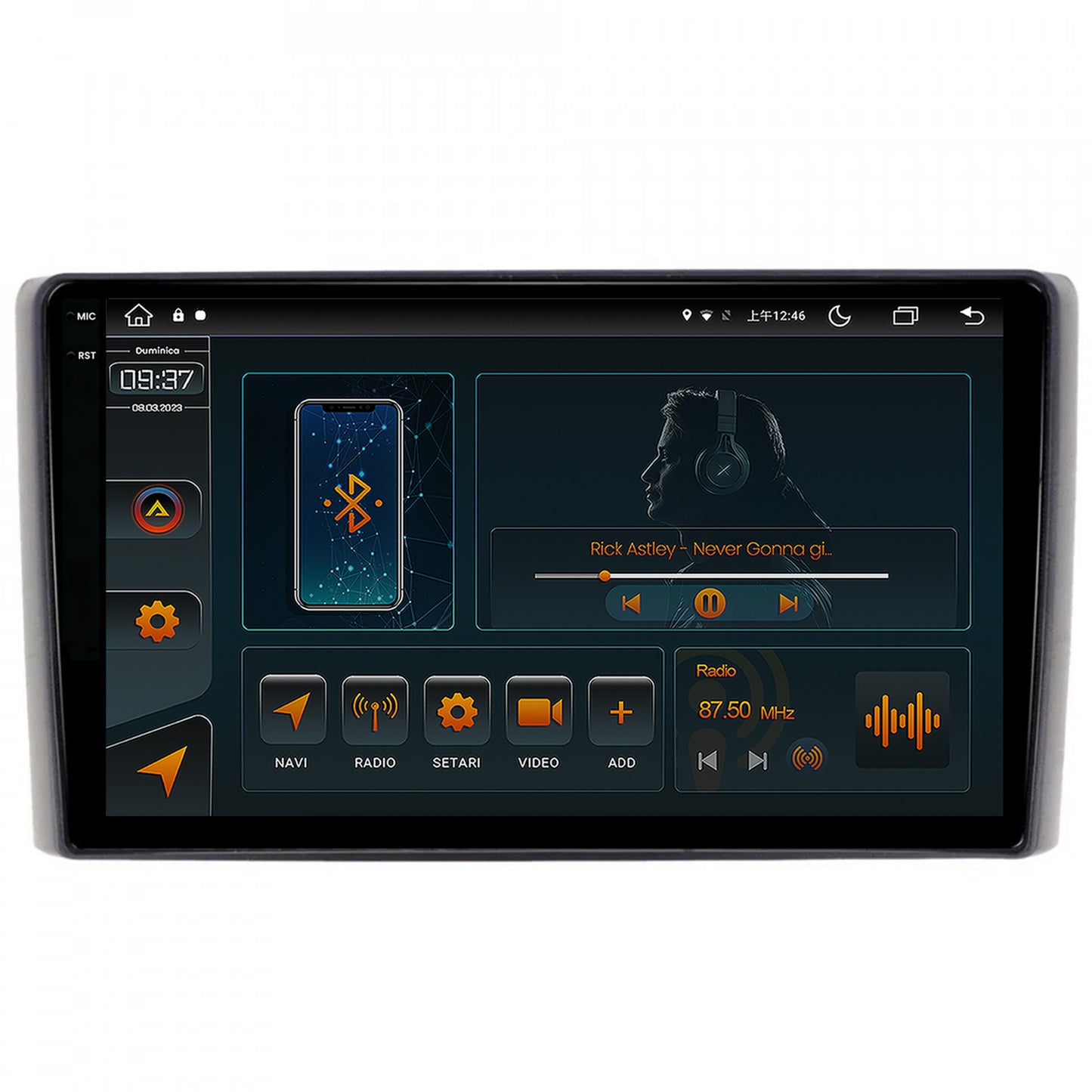 Navigatie Iveco Daily (2006-2014), Android, V-Octacore / 4GB RAM + 64GB ROM, 9.5 Inch - AD-BGV9004+AD-BGRKIT361V2