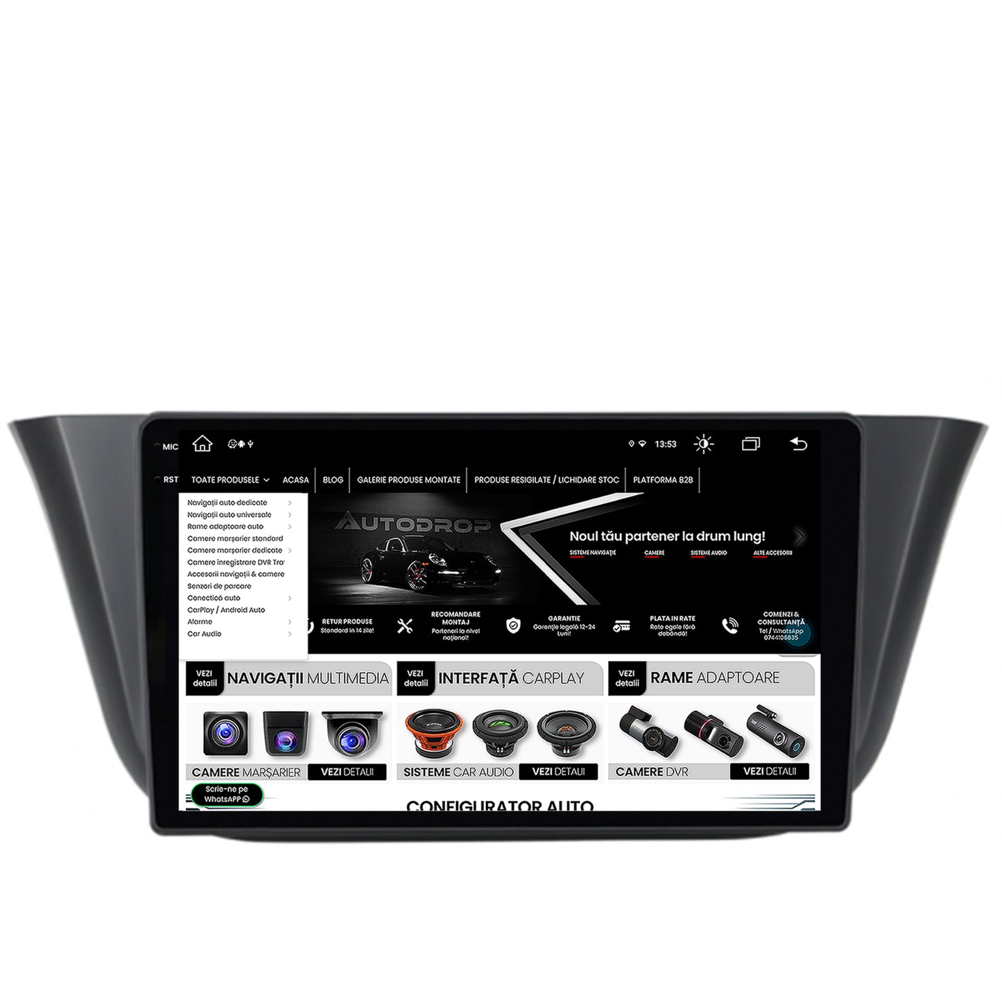Navigatie Iveco Daily (2013+), Android, X-Octacore / 8GB RAM + 256GB ROM, 9.5 Inch - AD-BGX9008+AD-BGRKIT361