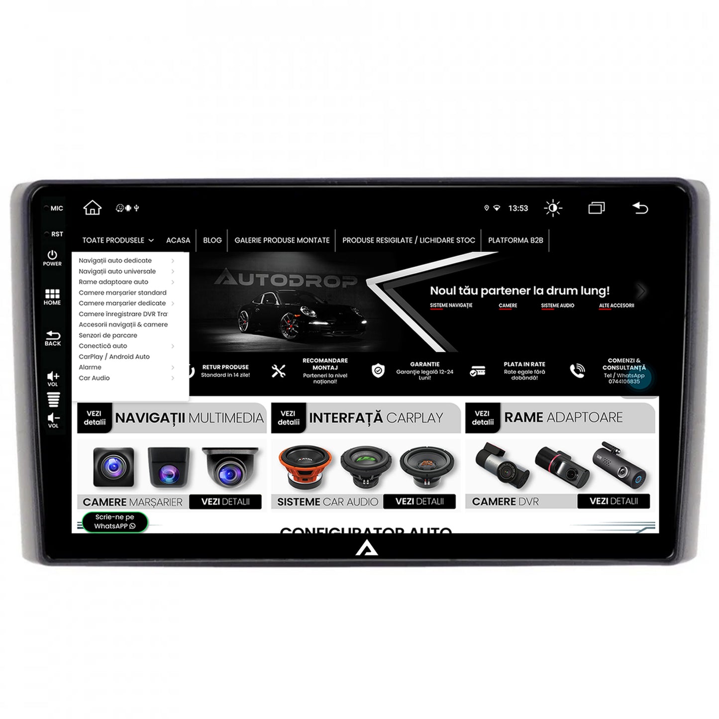 Navigatie Iveco Daily (2006-2014), Android, Z-Octacore / 8GB RAM + 256GB ROM, 9 Inch - AD-BGZ9008+AD-BGRKIT361V2