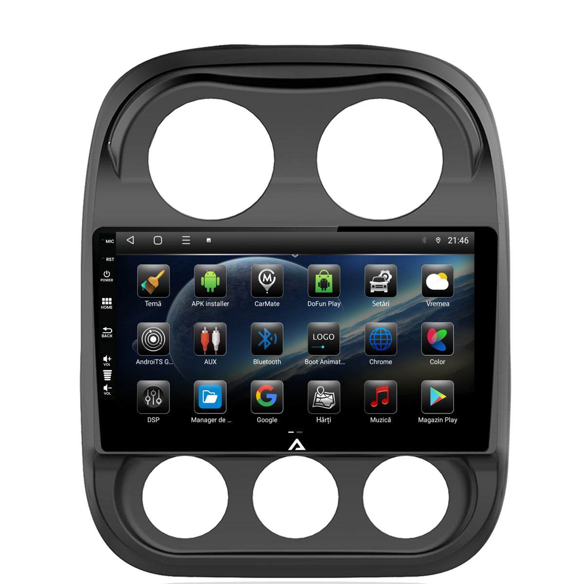Navigatie Jeep Compass (2009-2016), Android, E-Octacore / 2GB RAM + 32GB ROM, 10.1 Inch - AD-BGE10002+AD-BGRKIT284