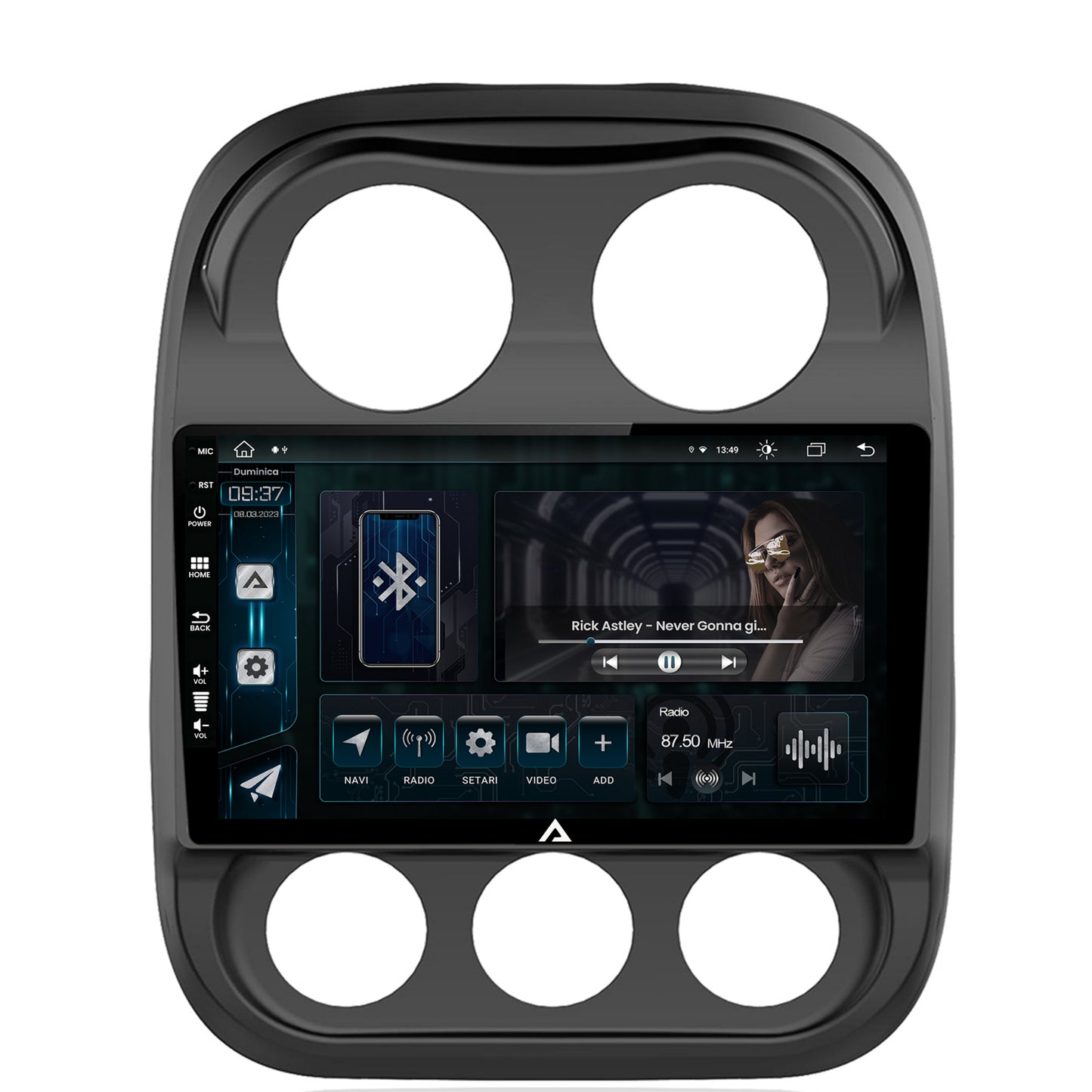 Navigatie Jeep Compass (2009-2016), Android, Z-Octacore / 8GB RAM + 256GB ROM, 10.1 Inch Inch - AD-BGZ10008+AD-BGRKIT284