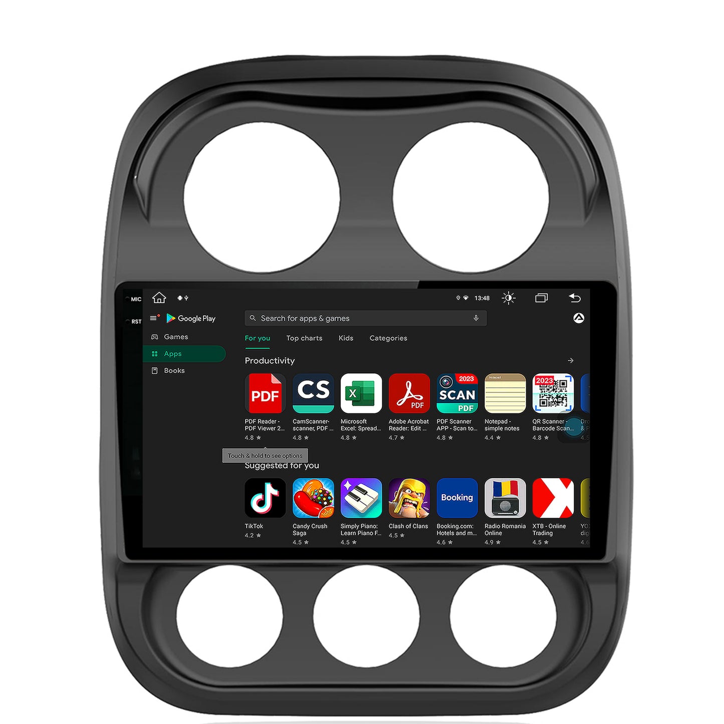 Navigatie Jeep Compass (2009-2016), Android, V-Octacore / 4GB RAM + 64GB ROM, 10.36 Inch Inch - AD-BGV10004+AD-BGRKIT284