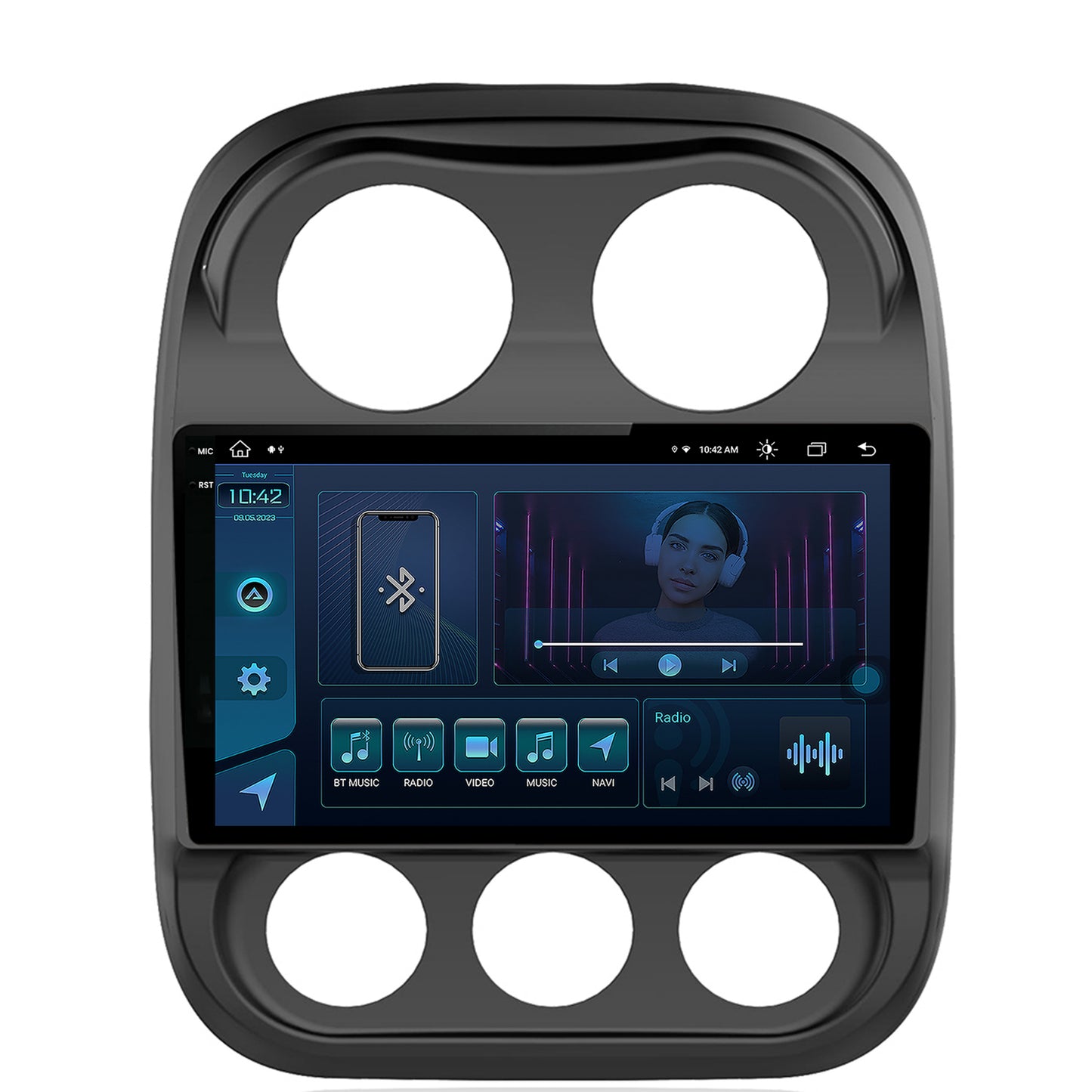 Navigatie Jeep Compass (2009-2016), Android, X-Octacore / 8GB RAM + 256GB ROM, 10.36 Inch Inch - AD-BGX10008+AD-BGRKIT284