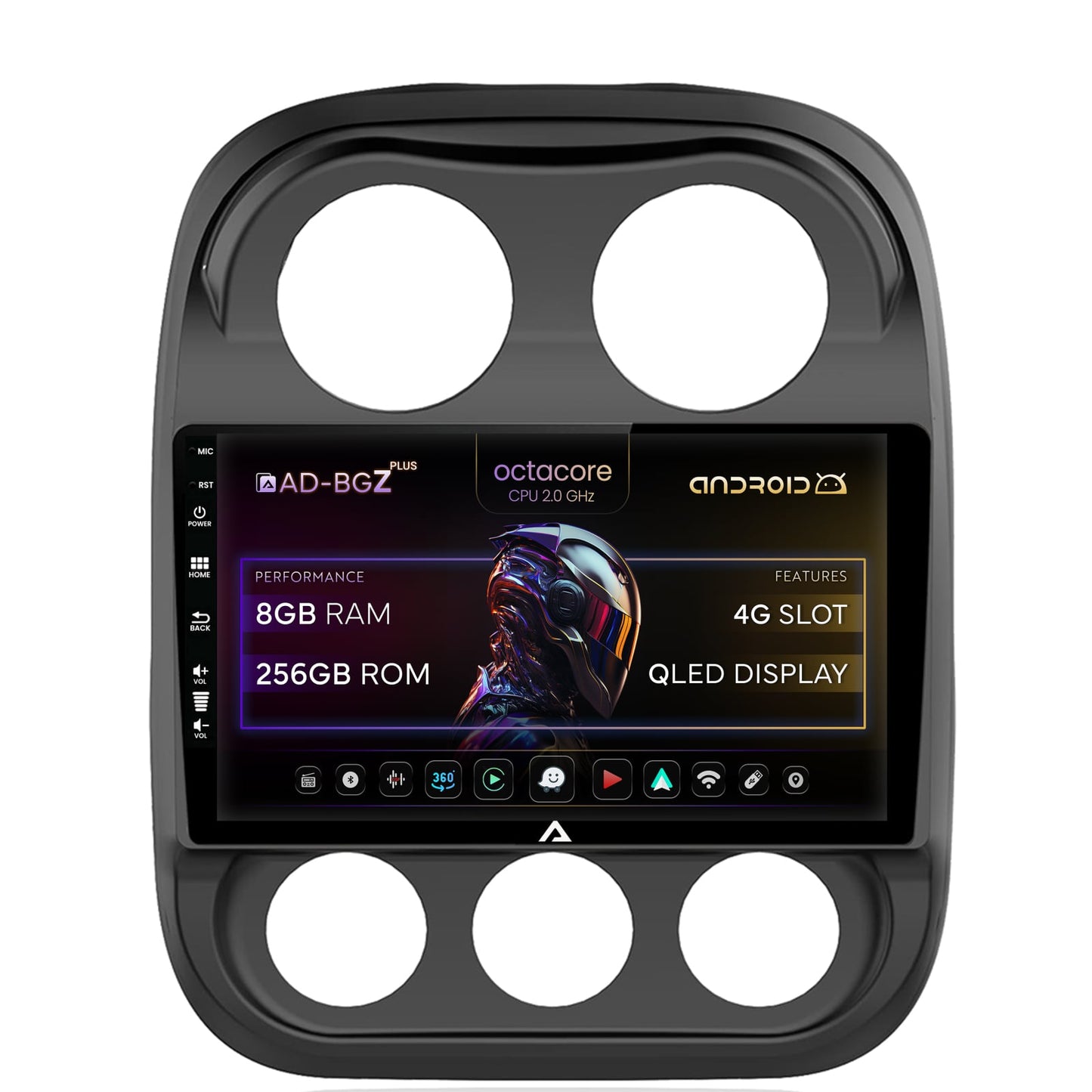 Navigatie Jeep Compass (2009-2016), Android, Z-Octacore / 8GB RAM + 256GB ROM, 10.1 Inch Inch - AD-BGZ10008+AD-BGRKIT284