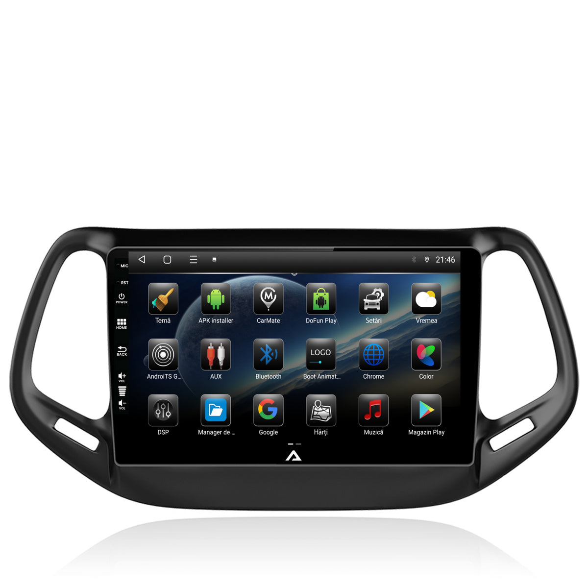 Navigatie Jeep Compass (2016+), Android, P-Octacore / 2GB RAM + 32GB ROM, 10.1 Inch - AD-BGP9002+AD-BGRKIT287