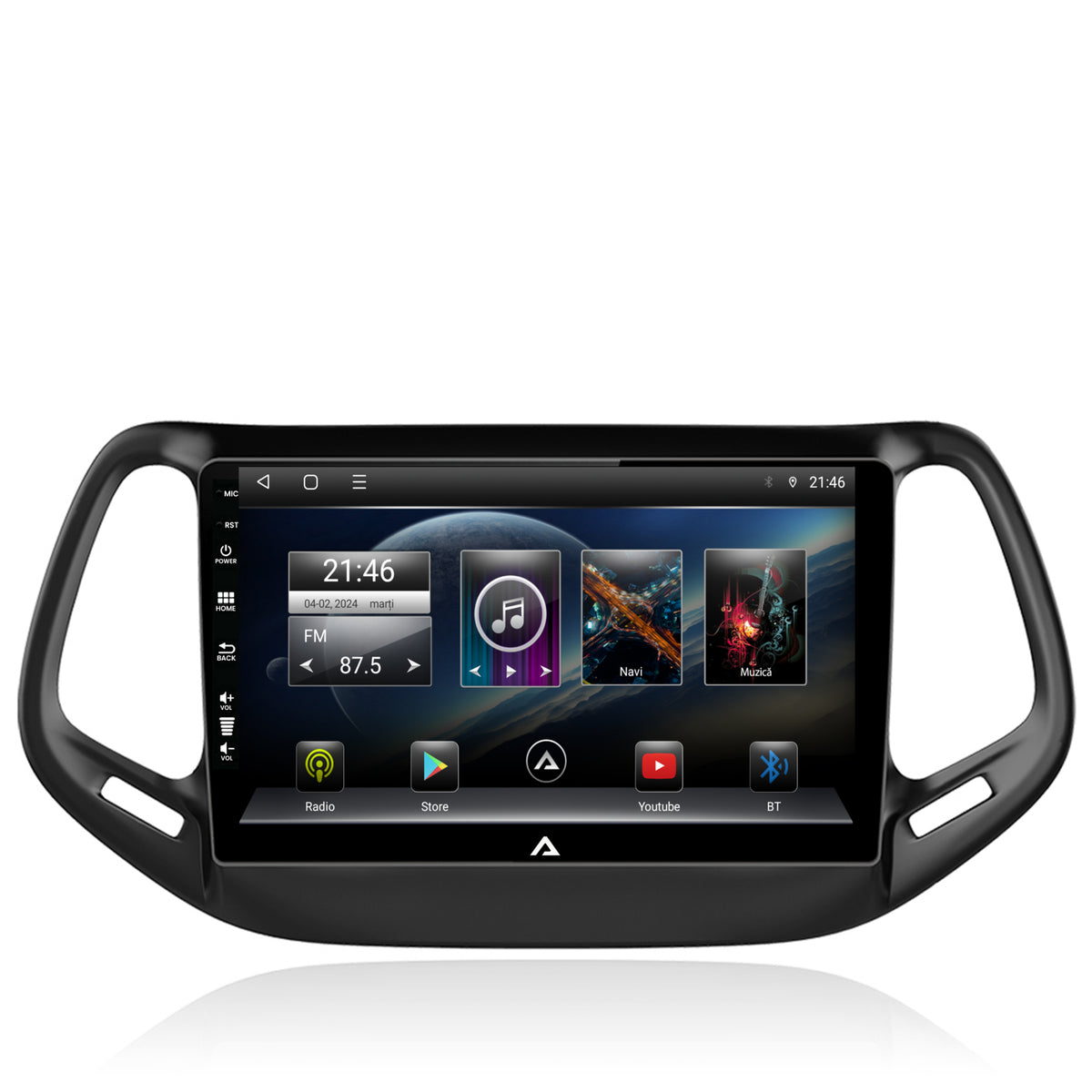 Navigatie Jeep Compass (2016+), Android, P-Octacore / 2GB RAM + 32GB ROM, 10.1 Inch - AD-BGP9002+AD-BGRKIT287