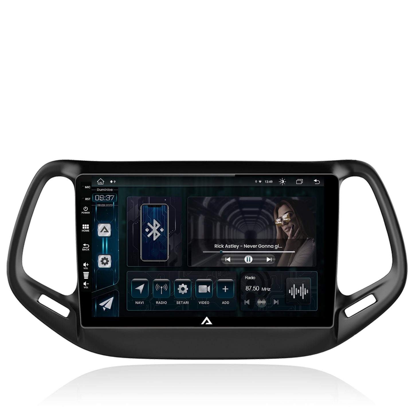 Navigatie Jeep Compass (2016+), Android, Z-Octacore / 8GB RAM + 256GB ROM, 10.1 Inch - AD-BGZ10008+AD-BGRKIT287