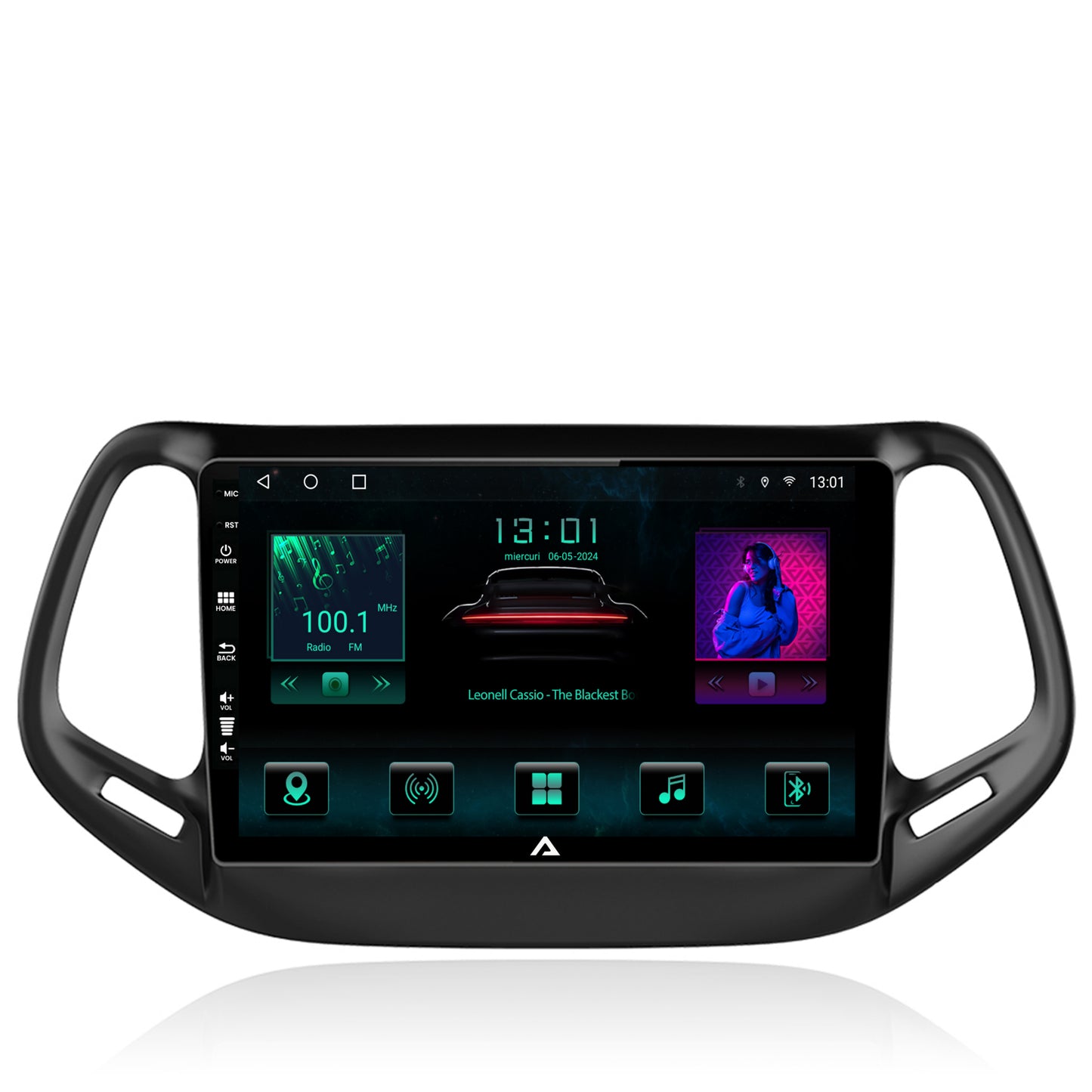 Navigatie Jeep Compass (2016+), Android, A-Octacore / 4GB RAM + 64GB ROM, 10.1 Inch - AD-BGA10004+AD-BGRKIT287