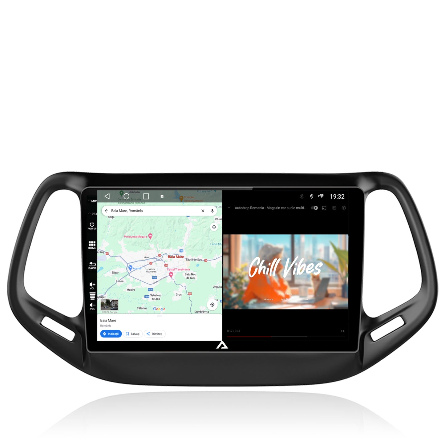 Navigatie Jeep Compass (2016+), Android, A-Octacore / 4GB RAM + 64GB ROM, 10.1 Inch - AD-BGA10004+AD-BGRKIT287