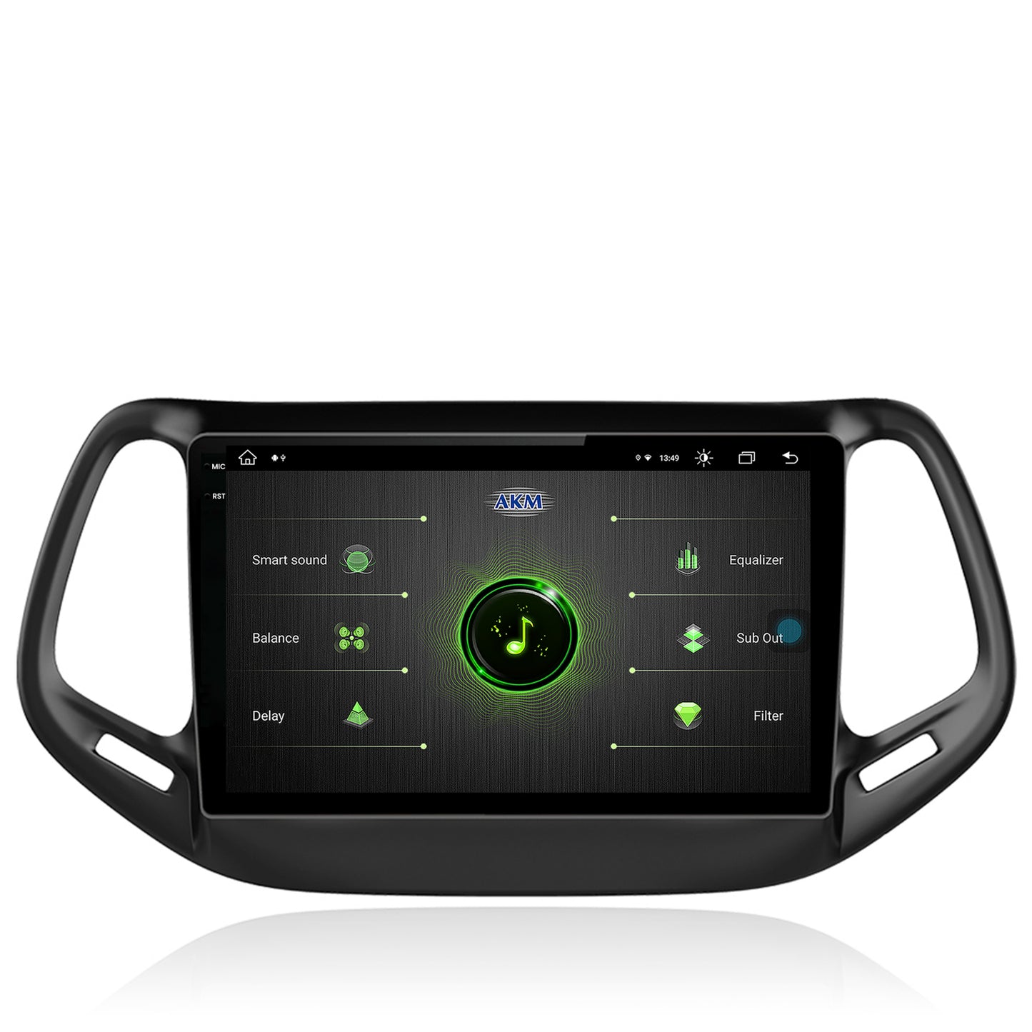 Navigatie Jeep Compass (2016+), Android, V-Octacore / 4GB RAM + 64GB ROM, 10.36 Inch - AD-BGV10004+AD-BGRKIT287