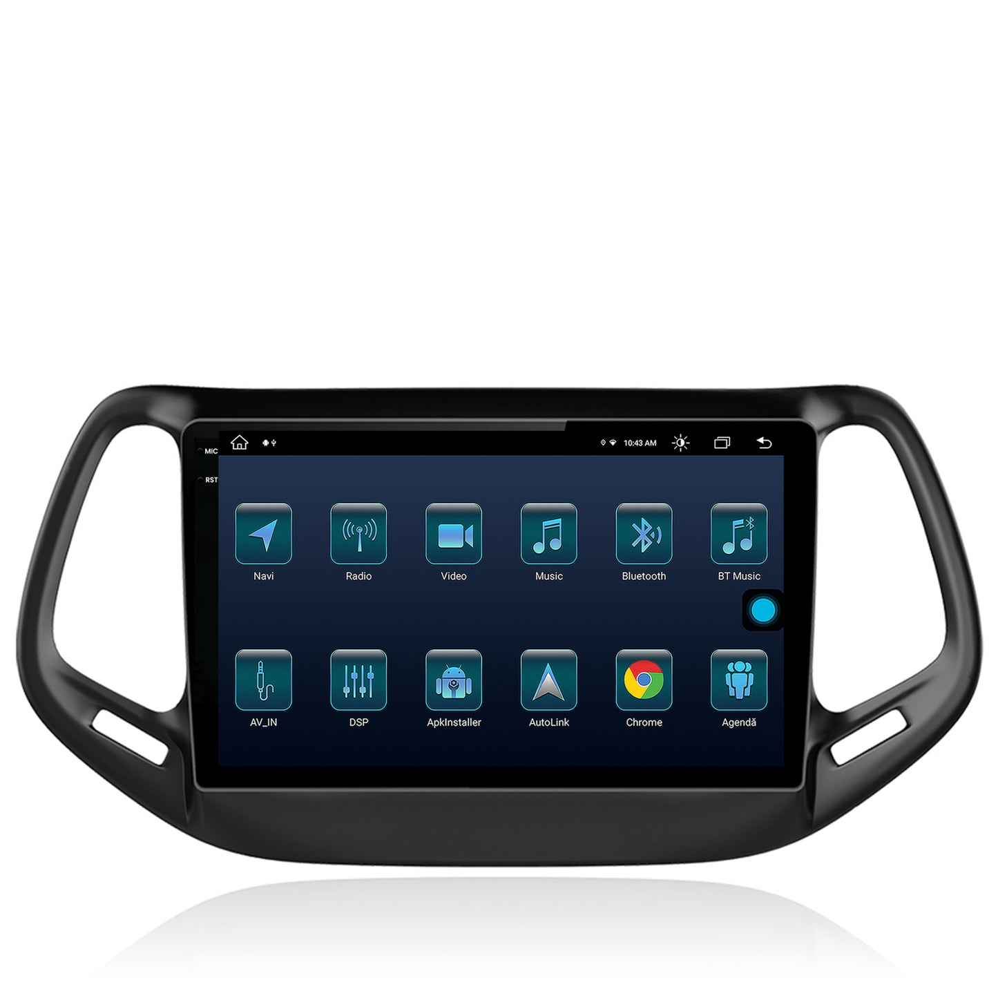 Navigatie Jeep Compass (2016+), Android, X-Octacore / 8GB RAM + 256GB ROM, 10.36 Inch - AD-BGX10008+AD-BGRKIT287