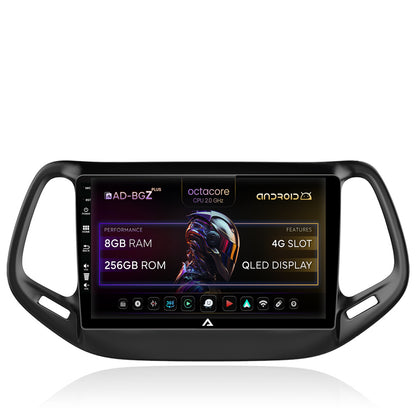 Navigatie Jeep Compass (2016+), Android, Z-Octacore / 8GB RAM + 256GB ROM, 10.1 Inch - AD-BGZ10008+AD-BGRKIT287