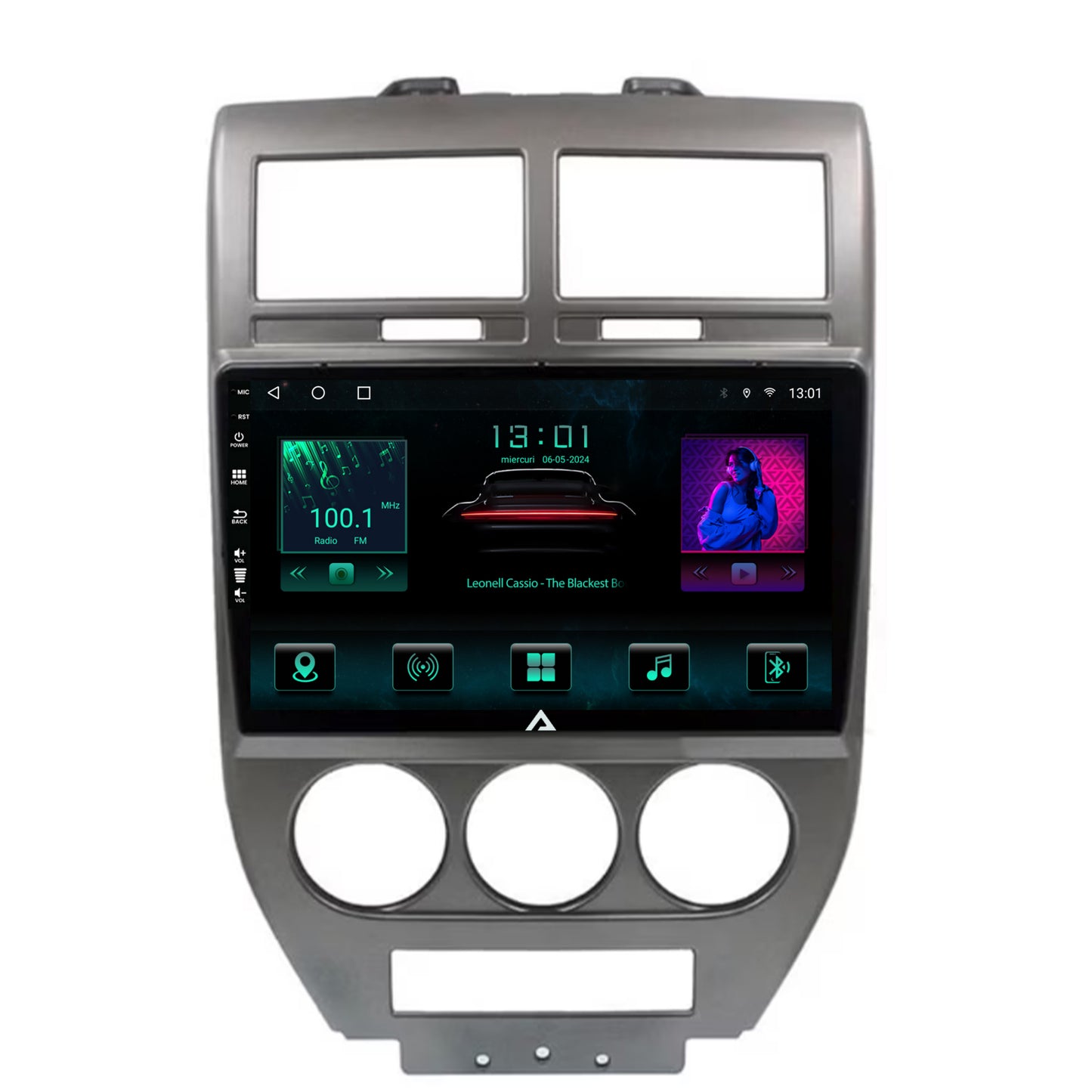 Navigatie Jeep Compass/Patriot (2006-2010), Android, A-Octacore / 4GB RAM + 64GB ROM, 10.1 Inch - AD-BGA10004+AD-BGRKIT295