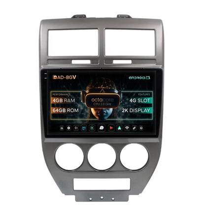 Navigatie Jeep Compass/Patriot (2006-2010), Android, V-Octacore / 4GB RAM + 64GB ROM, 10.36 Inch - AD-BGV10004+AD-BGRKIT295