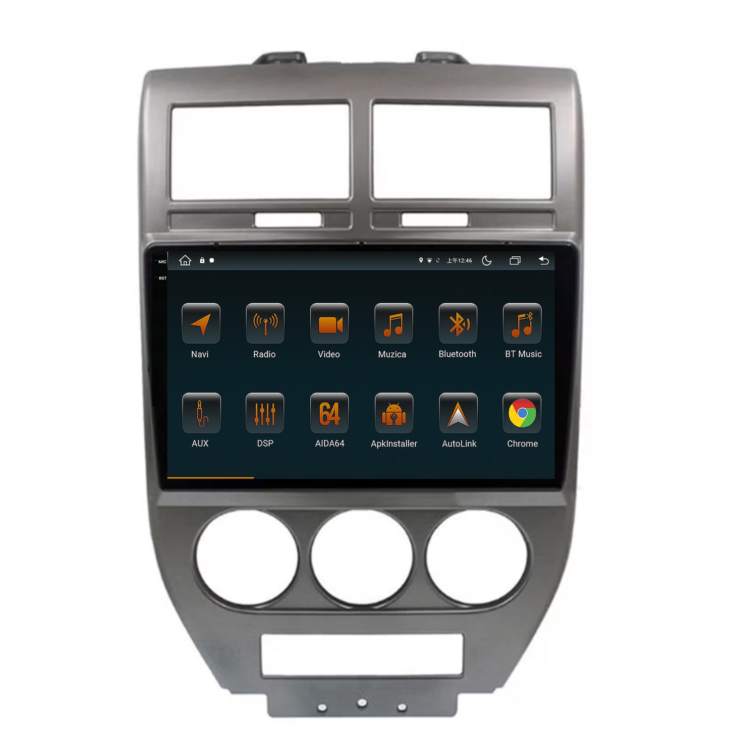 Navigatie Jeep Compass/Patriot (2006-2010), Android, V-Octacore / 4GB RAM + 64GB ROM, 10.36 Inch - AD-BGV10004+AD-BGRKIT295