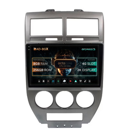 Navigatie Jeep Compass/Patriot (2006-2010), Android, X-Octacore / 8GB RAM + 256GB ROM, 10.36 Inch - AD-BGX10008+AD-BGRKIT295