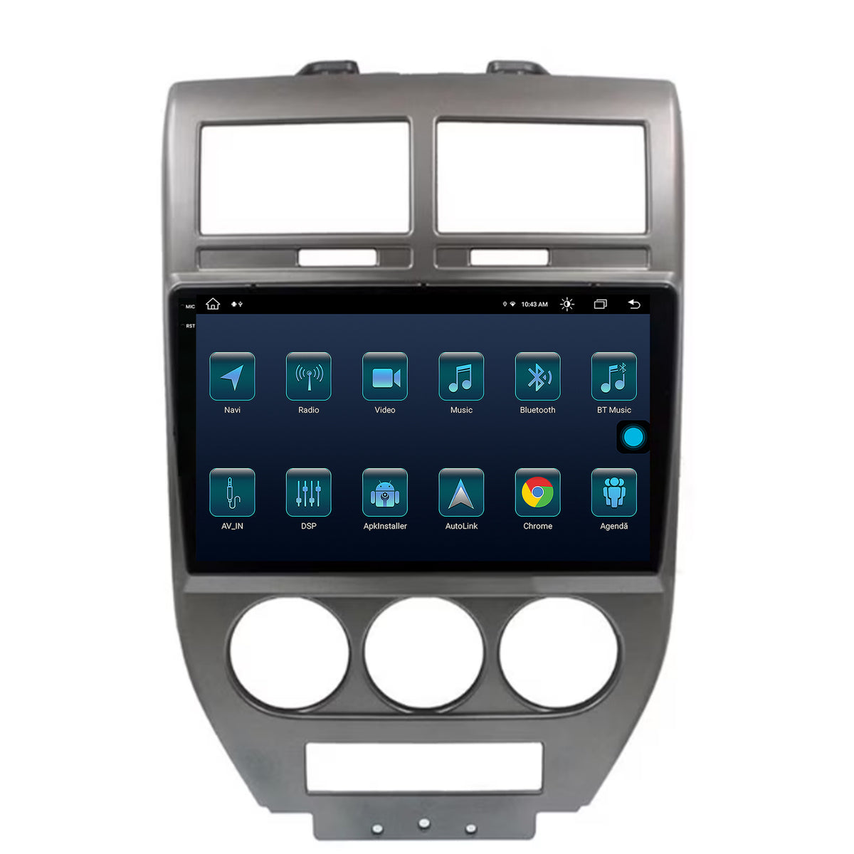 Navigatie Jeep Compass/Patriot (2006-2010), Android, X-Octacore / 8GB RAM + 256GB ROM, 10.36 Inch - AD-BGX10008+AD-BGRKIT295