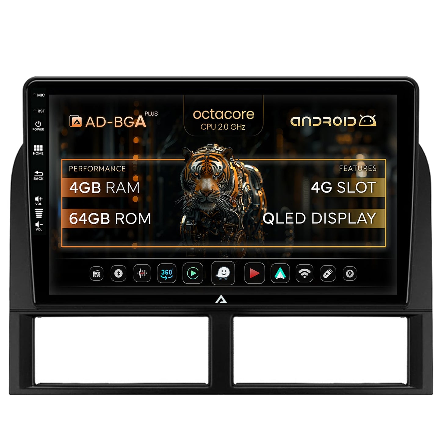 Navigatie Jeep Grand Cherokee (1998-2004), Android, A-Octacore / 4GB RAM + 64GB ROM, 9 Inch - AD-BGA9004+AD-BGRKIT296