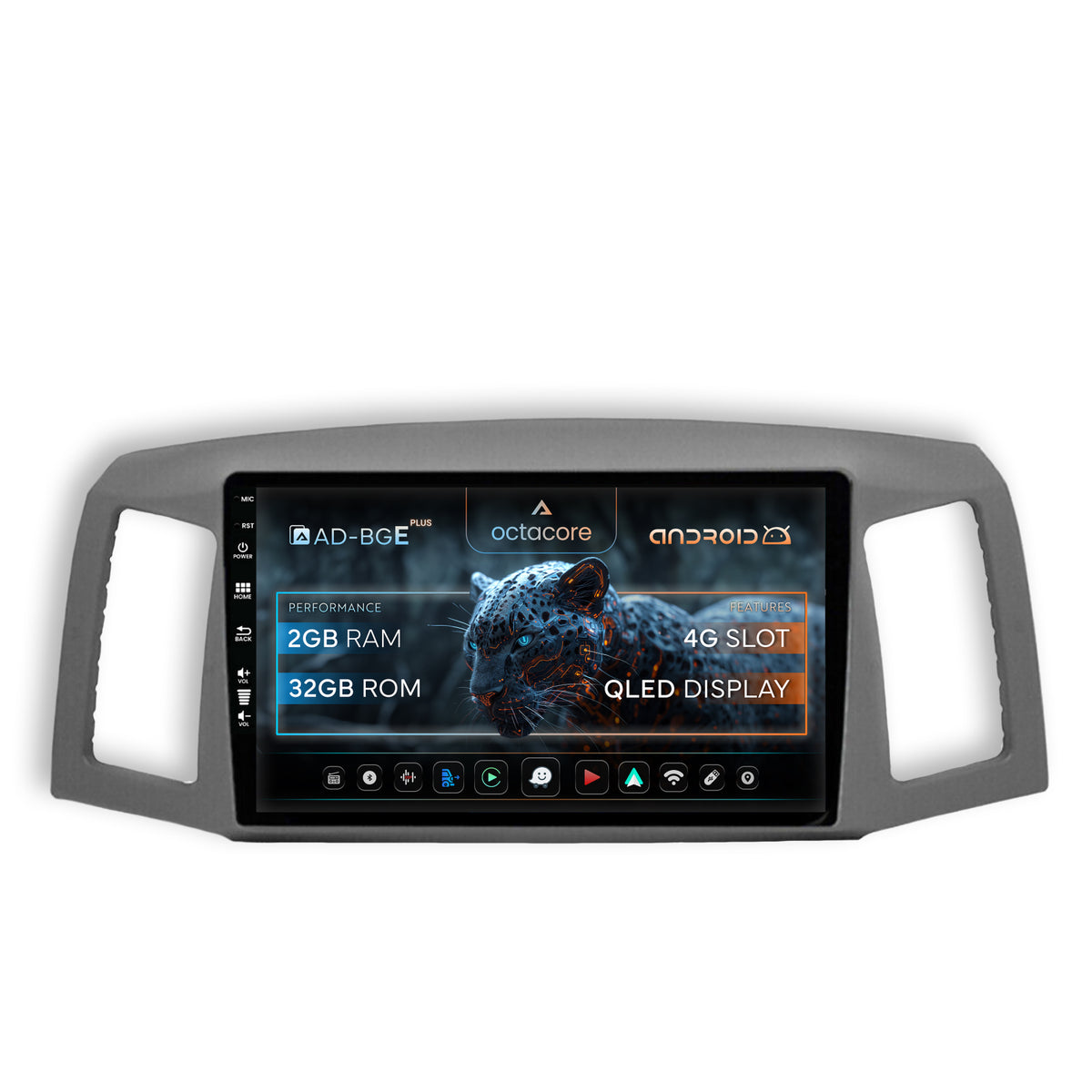 Navigatie Jeep Grand Cherokee (2004-2007), Android, E-Octacore / 2GB RAM + 32GB ROM, 10.1 Inch - AD-BGE10002+AD-BGRKIT297v2