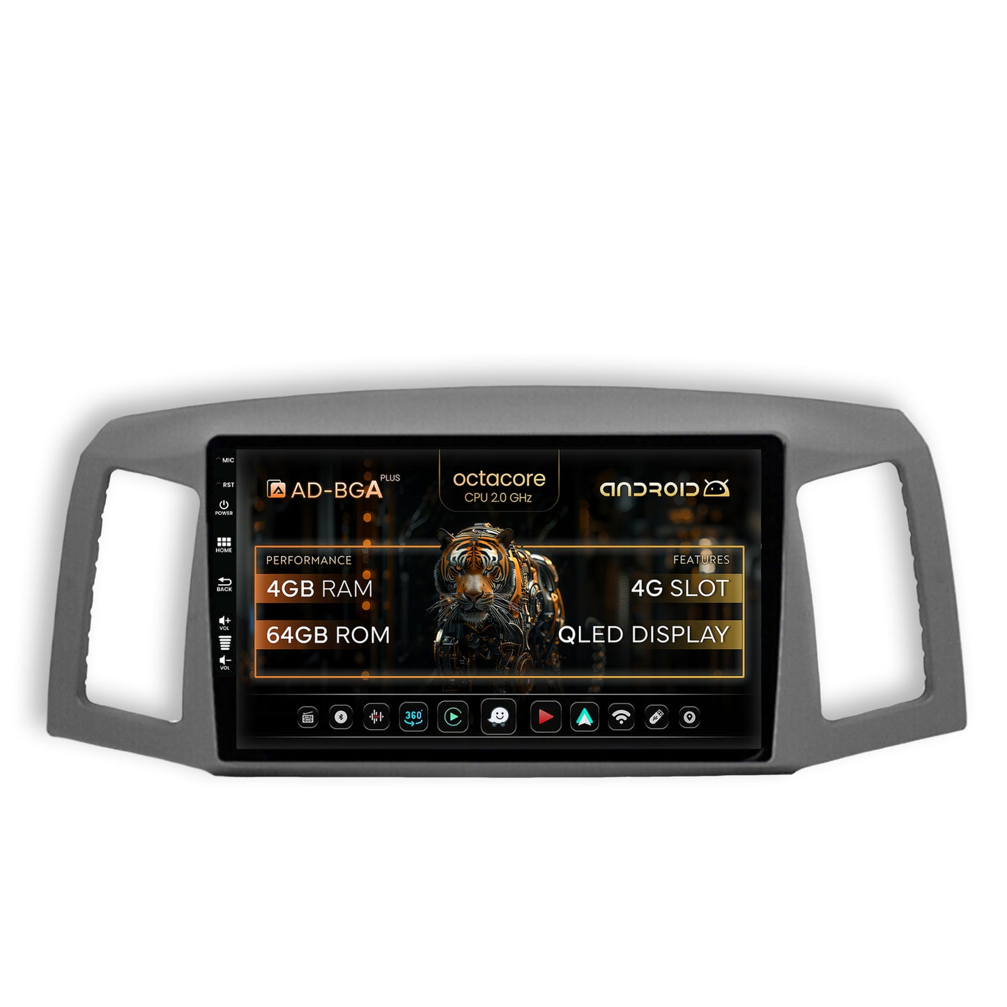 Navigatie Jeep Grand Cherokee (2004-2007), Android, A-Octacore / 4GB RAM + 64GB ROM, 10.36 Inch - AD-BGA10004+AD-BGRKIT297v2