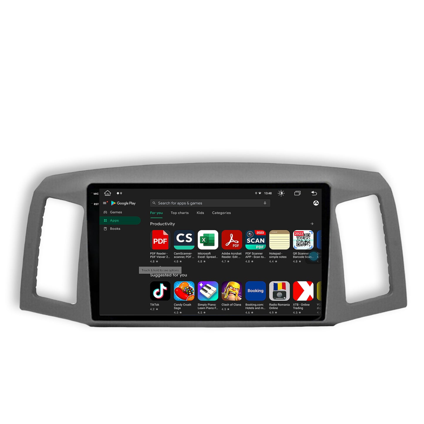 Navigatie Jeep Grand Cherokee (2004-2007), Android, X-Octacore / 8GB RAM + 256GB ROM, 10.36 Inch - AD-BGX10008+AD-BGRKIT297v2