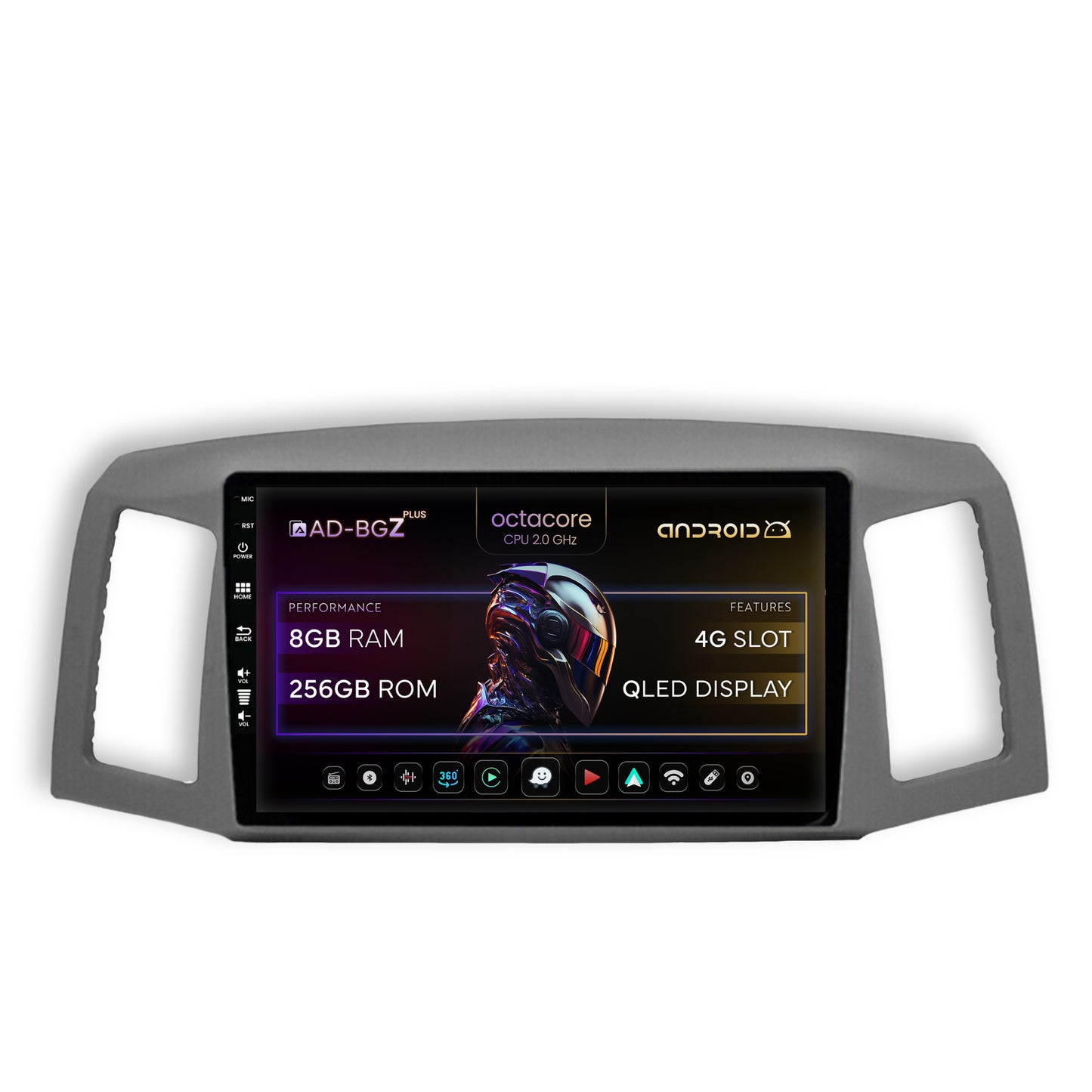 Navigatie Jeep Grand Cherokee (2004-2007), Android, Z-Octacore / 8GB RAM + 256GB ROM, 10.1 Inch - AD-BGZ10008+AD-BGRKIT297v2