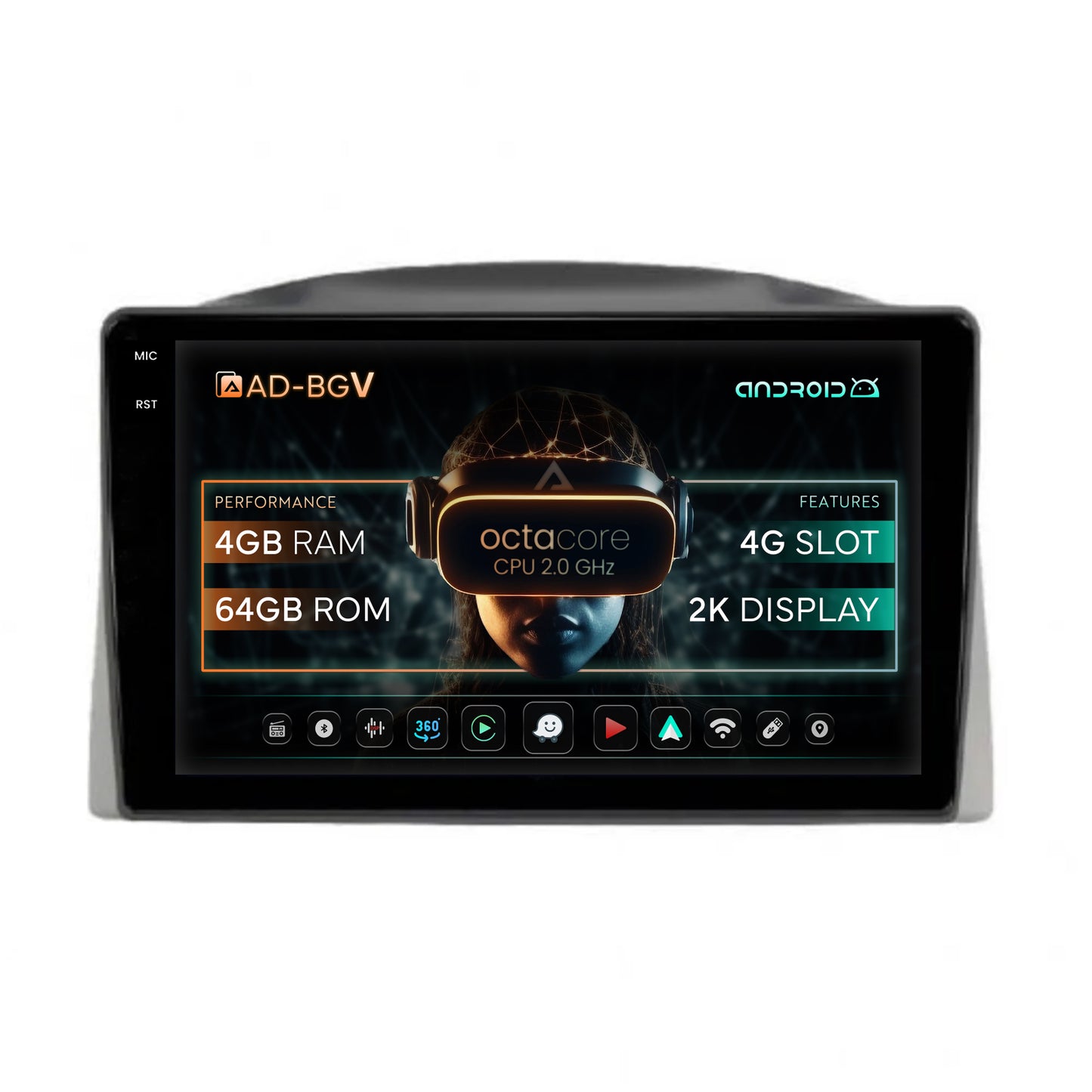 Navigatie Jeep Grand Cherokee (2005-2007), Android, V-Octacore / 4GB RAM + 64GB ROM, 10.36 Inch - AD-BGV10004+AD-BGRKIT283