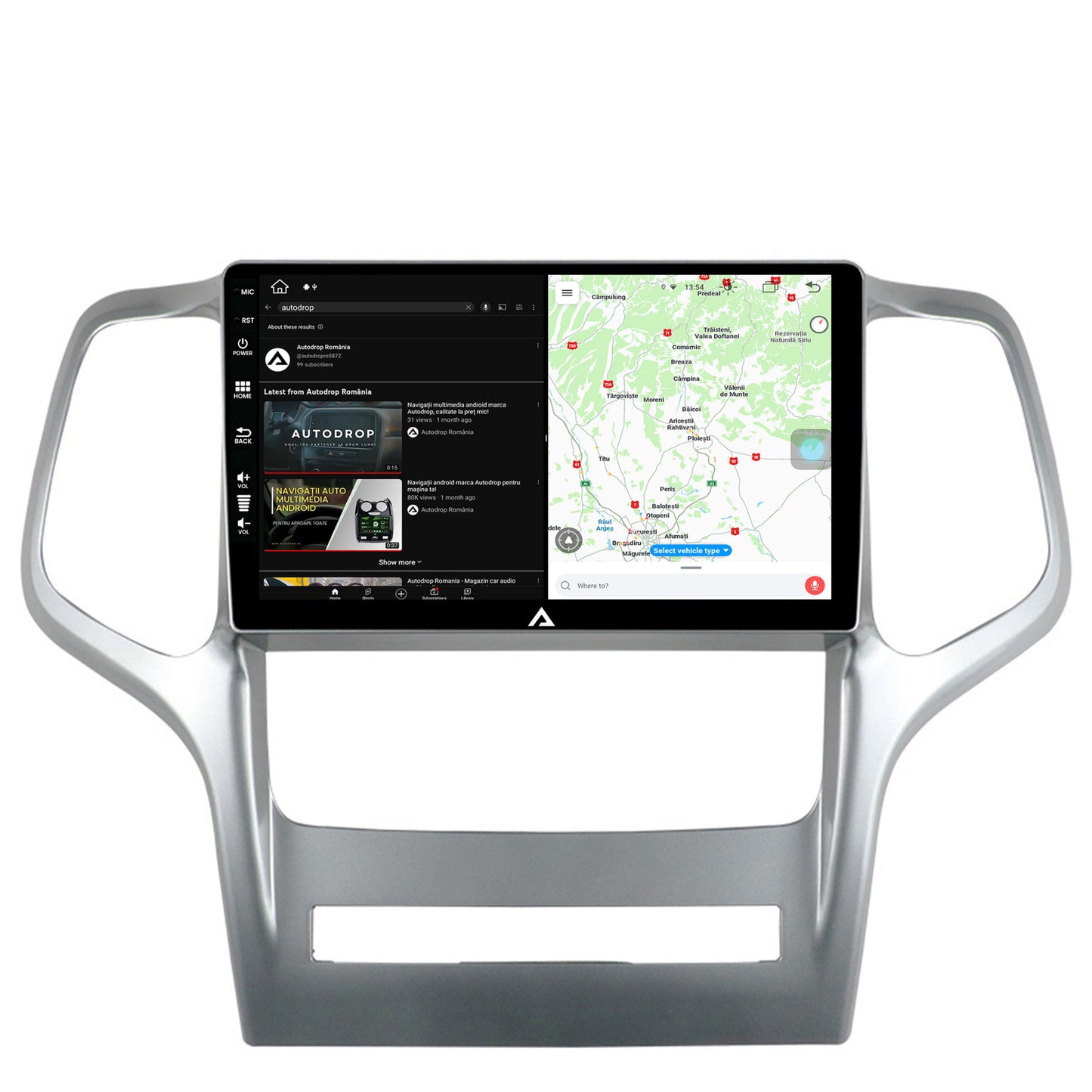 Navigatie Jeep Grand Cherokee (2010-2013), Android, Z-Octacore / 8GB RAM + 256GB ROM, 9 Inch - AD-BGZ9008+AD-BGRKIT297