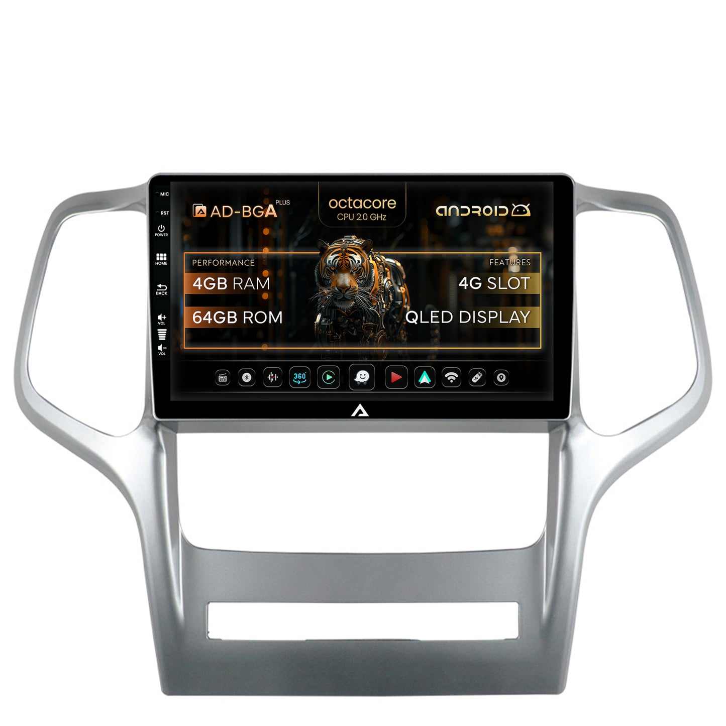 Navigatie Jeep Grand Cherokee (2010-2013), Android, A-Octacore / 4GB RAM + 64GB ROM, 9 Inch - AD-BGA9004+AD-BGRKIT297