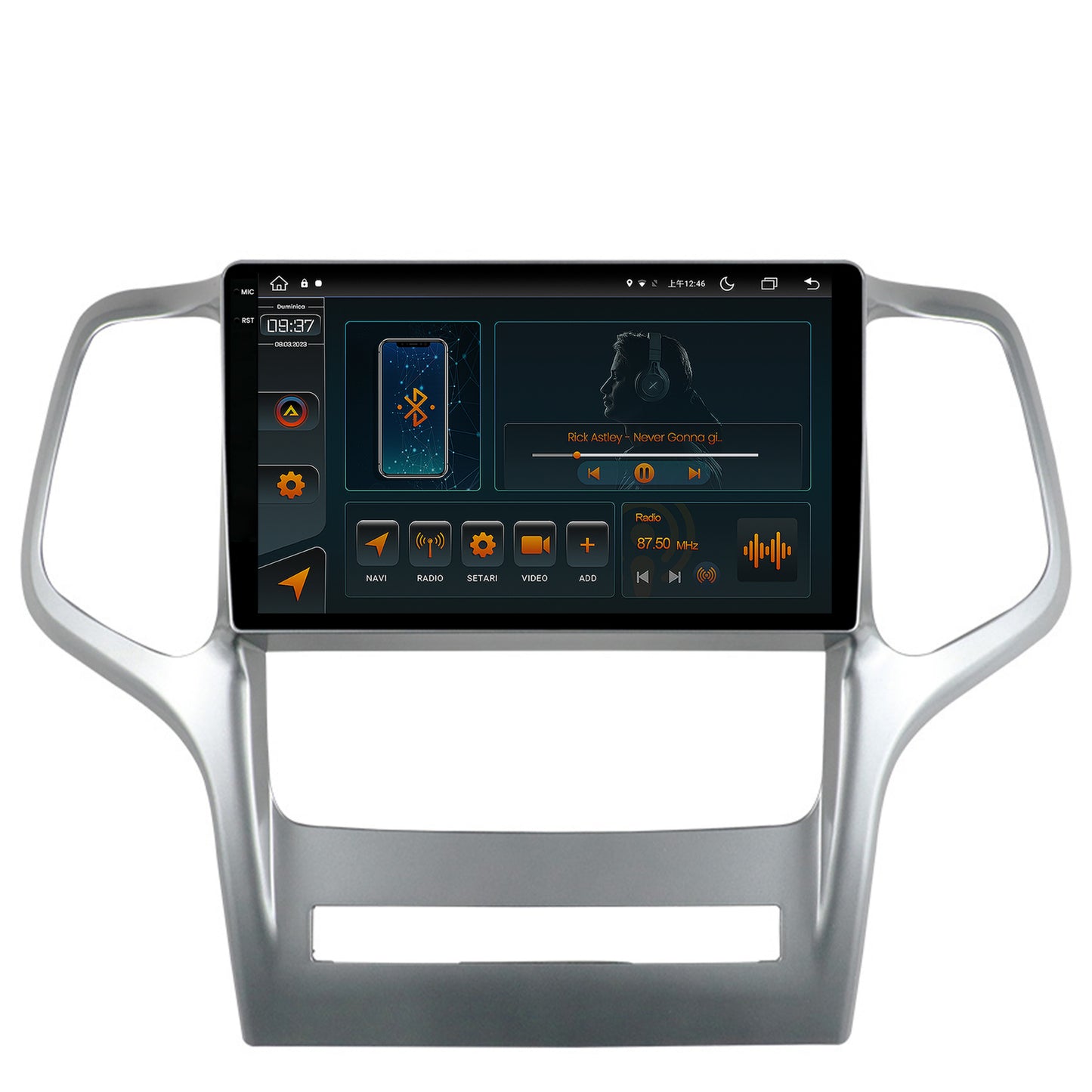 Navigatie Jeep Grand Cherokee (2010-2013), Android, V-Octacore / 4GB RAM + 64GB ROM, 9.5 Inch - AD-BGV9004+AD-BGRKIT297