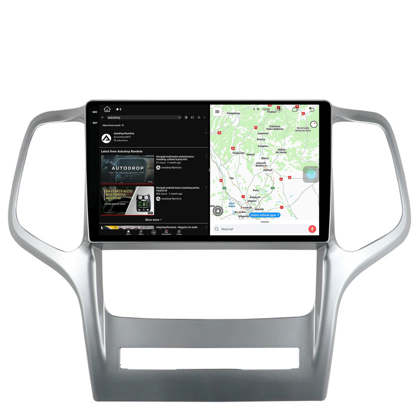 Navigatie Jeep Grand Cherokee (2010-2013), Android, X-Octacore / 8GB RAM + 256GB ROM, 9.5 Inch - AD-BGX9008+AD-BGRKIT297