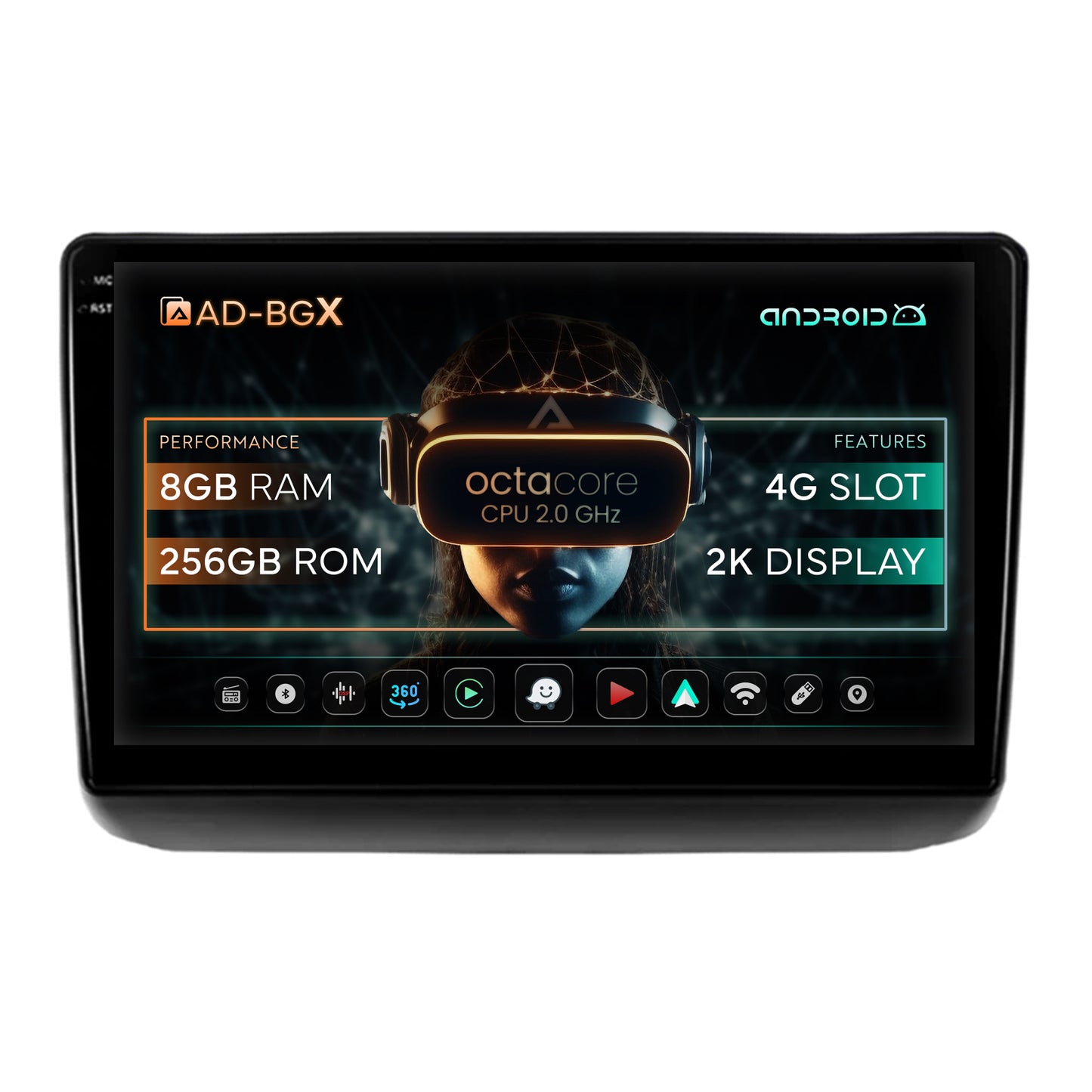 Navigatie Jeep Grand Cherokee (2013-2020), Android, X-Octacore / 8GB RAM + 256GB ROM, 9.5 Inch - AD-BGX9008+AD-BGRKIT298