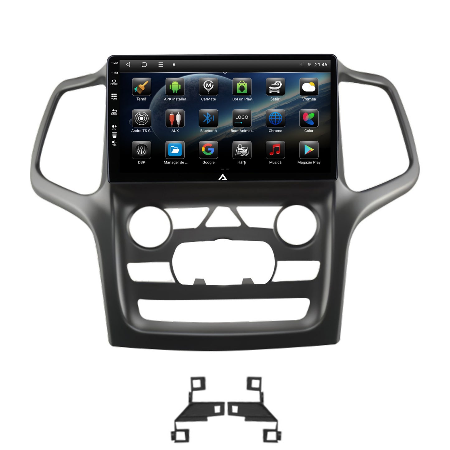 Navigatie Jeep Grand Cherokee (2014-2022), Android, E-Octacore / 2GB RAM + 32GB ROM, 9 Inch - AD-BGE9002+AD-BGRKIT272