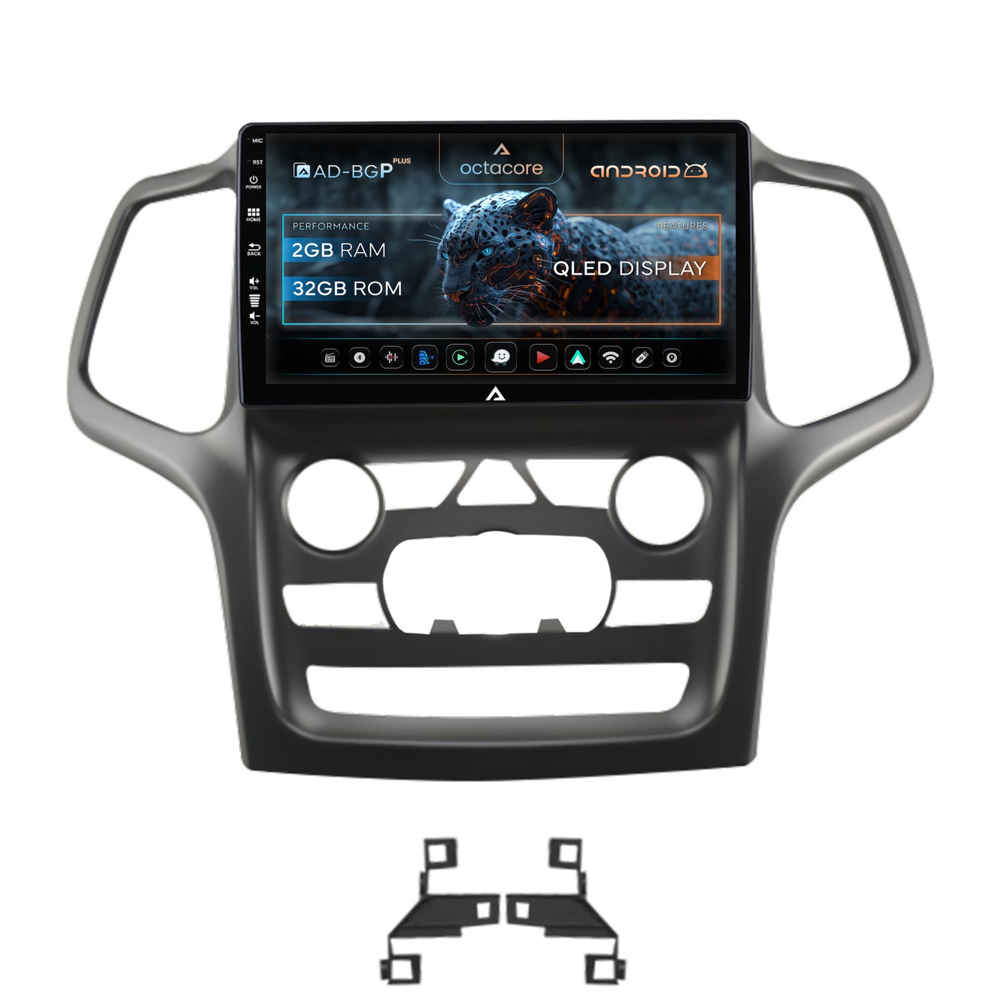 Navigatie Jeep Grand Cherokee (2014-2022), Android, P-Octacore / 2GB RAM + 32GB ROM, 9 Inch - AD-BGP9002+AD-BGRKIT272