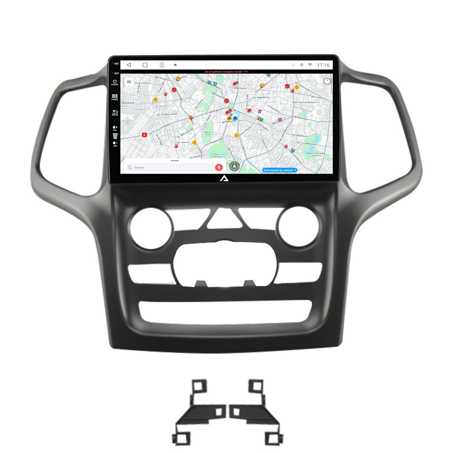Navigatie Jeep Grand Cherokee (2014-2022), Android, P-Octacore / 2GB RAM + 32GB ROM, 9 Inch - AD-BGP9002+AD-BGRKIT272