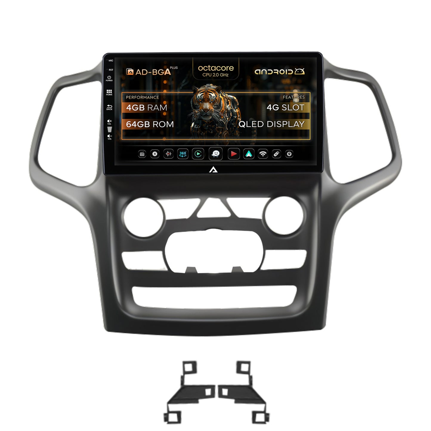 Navigatie Jeep Grand Cherokee (2014-2022), Android, A-Octacore / 4GB RAM + 64GB ROM, 9 Inch - AD-BGA9004+AD-BGRKIT272