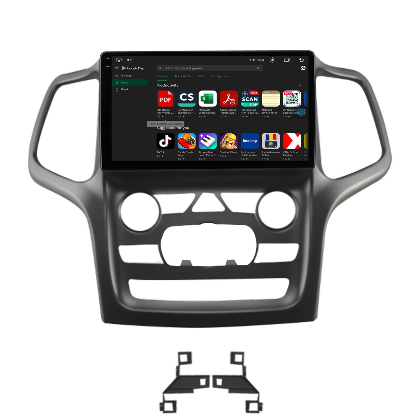 Navigatie Jeep Grand Cherokee (2014-2022), Android, V-Octacore / 4GB RAM + 64GB ROM, 9.5 Inch - AD-BGV9004+AD-BGRKIT272