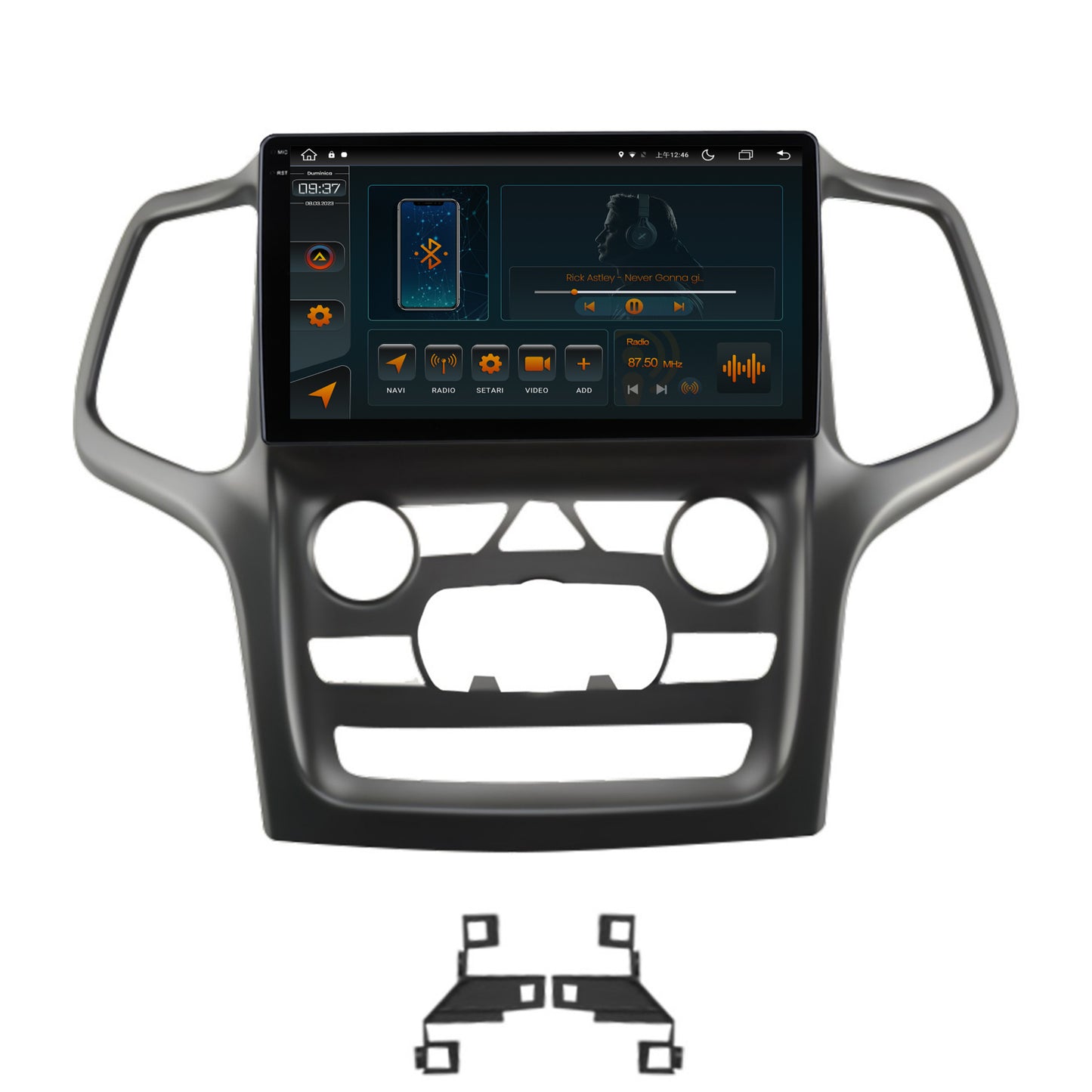 Navigatie Jeep Grand Cherokee (2014-2022), Android, V-Octacore / 4GB RAM + 64GB ROM, 9.5 Inch - AD-BGV9004+AD-BGRKIT272