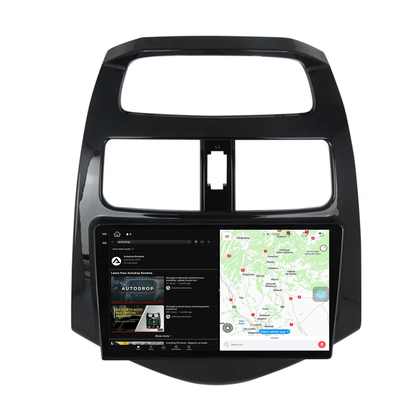 Navigatie Daewoo Matiz / Chevrolet Spark (2010-2014), Android, V-Octacore / 4GB RAM + 64GB ROM, 9.5 Inch - AD-BGV9004+AD-BGRKIT243