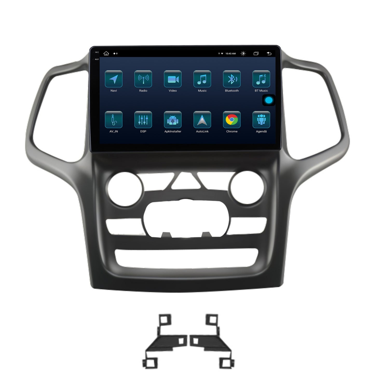 Navigatie Jeep Grand Cherokee (2014-2022), Android, X-Octacore / 8GB RAM + 256GB ROM, 9.5 Inch - AD-BGX9008+AD-BGRKIT272