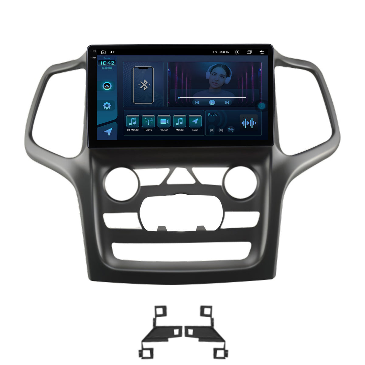 Navigatie Jeep Grand Cherokee (2014-2022), Android, X-Octacore / 8GB RAM + 256GB ROM, 9.5 Inch - AD-BGX9008+AD-BGRKIT272