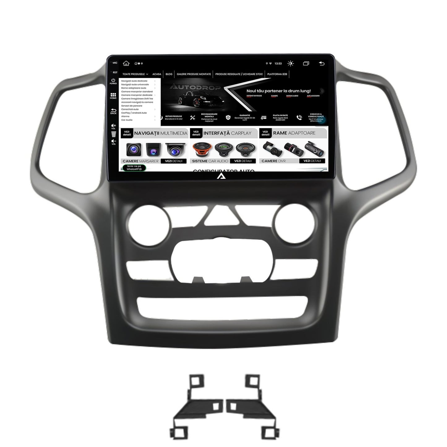 Navigatie Jeep Grand Cherokee (2014-2022), Android, Z-Octacore / 8GB RAM + 256GB ROM, 9 Inch - AD-BGZ9008+AD-BGRKIT272
