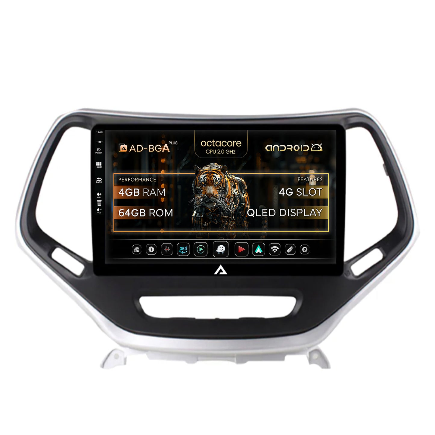 Navigatie Jeep Grand Cherokee (2015+), Android, A-Octacore / 4GB RAM + 64GB ROM, 10.1 Inch - AD-BGA10004+AD-BGRKIT285