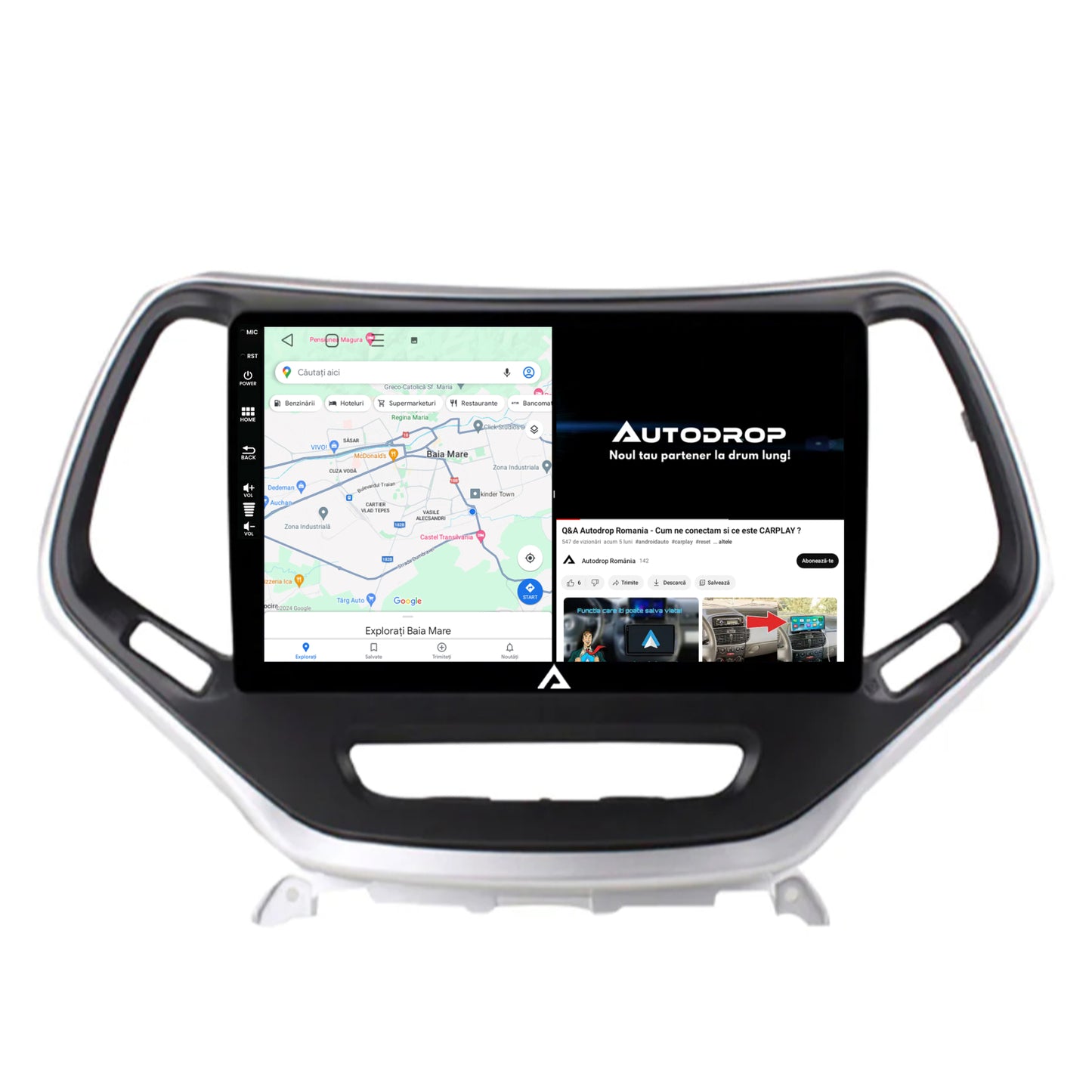 Navigatie Jeep Grand Cherokee (2015+), Android, A-Octacore / 4GB RAM + 64GB ROM, 10.1 Inch - AD-BGA10004+AD-BGRKIT285