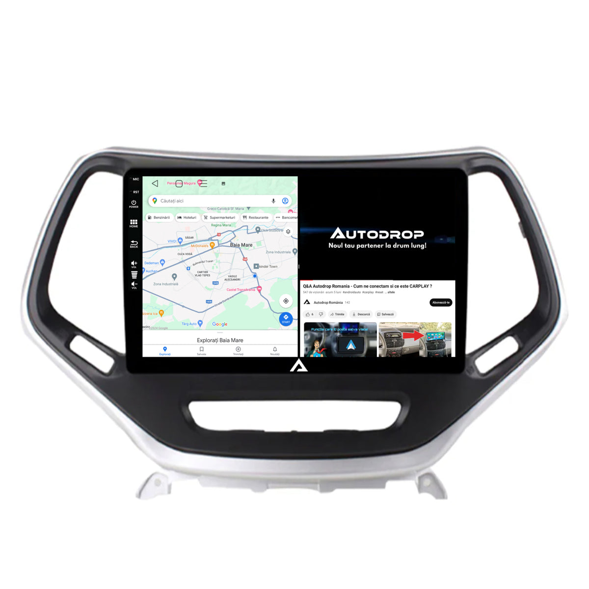 Navigatie Jeep Grand Cherokee (2015+), Android, E-Octacore / 2GB RAM + 32GB ROM, 10.1 Inch - AD-BGE10002+AD-BGRKIT285