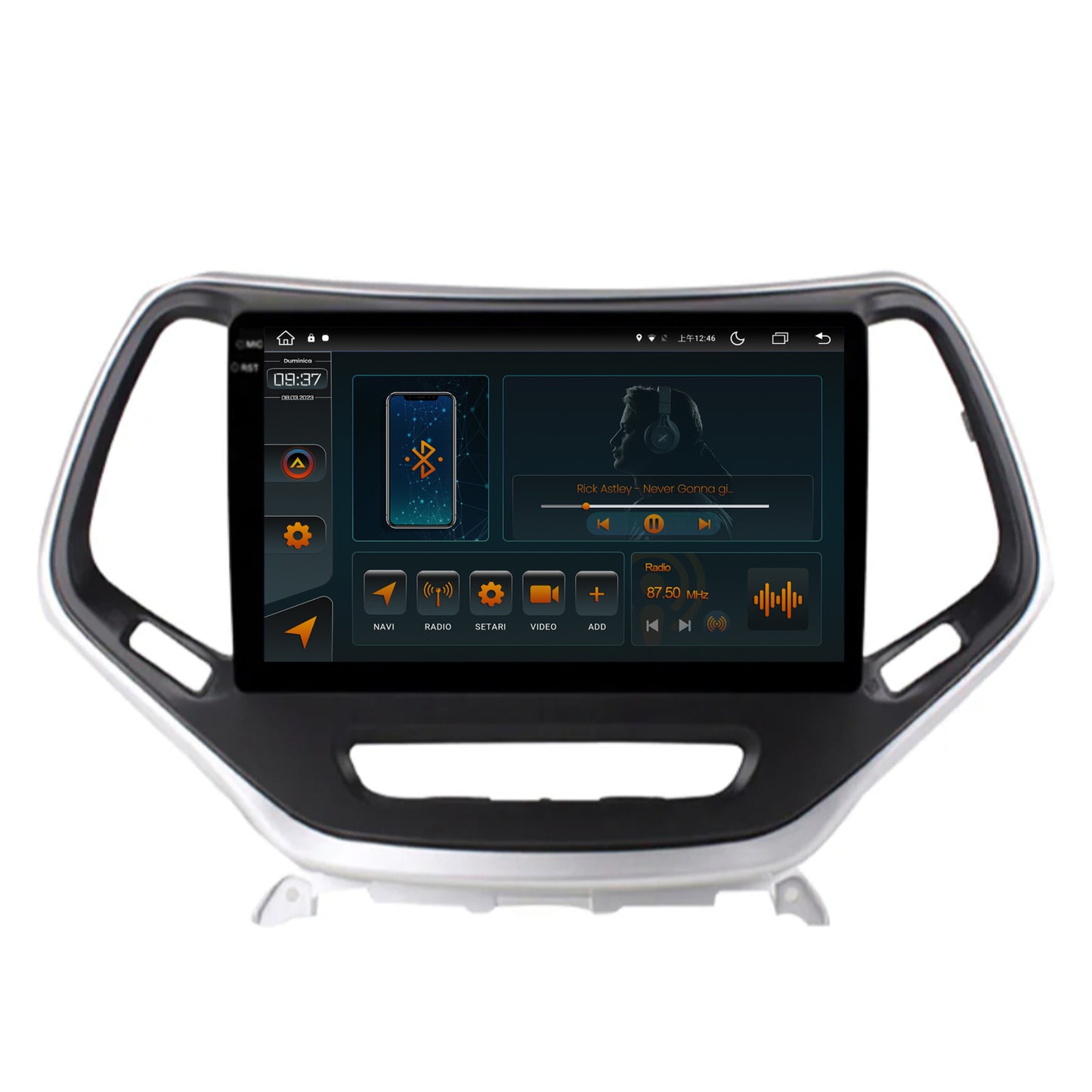 Navigatie Jeep Grand Cherokee (2015+), Android, V-Octacore / 4GB RAM + 64GB ROM, 10.36 Inch - AD-BGV100042k+AD-BGRKIT285